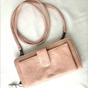 S-Q Dona Smartphone Wallet Peach Vegan Leather